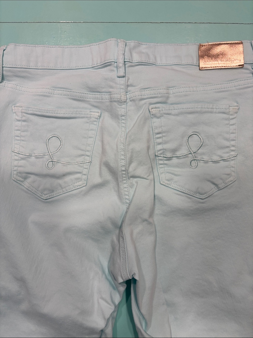 Lilly Pulitzer sky blue Jeans with fringe - Picture 6 of 6